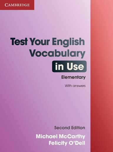 Test. Your English Vocabulary in Use (2nd Edition). Elementary with Answers