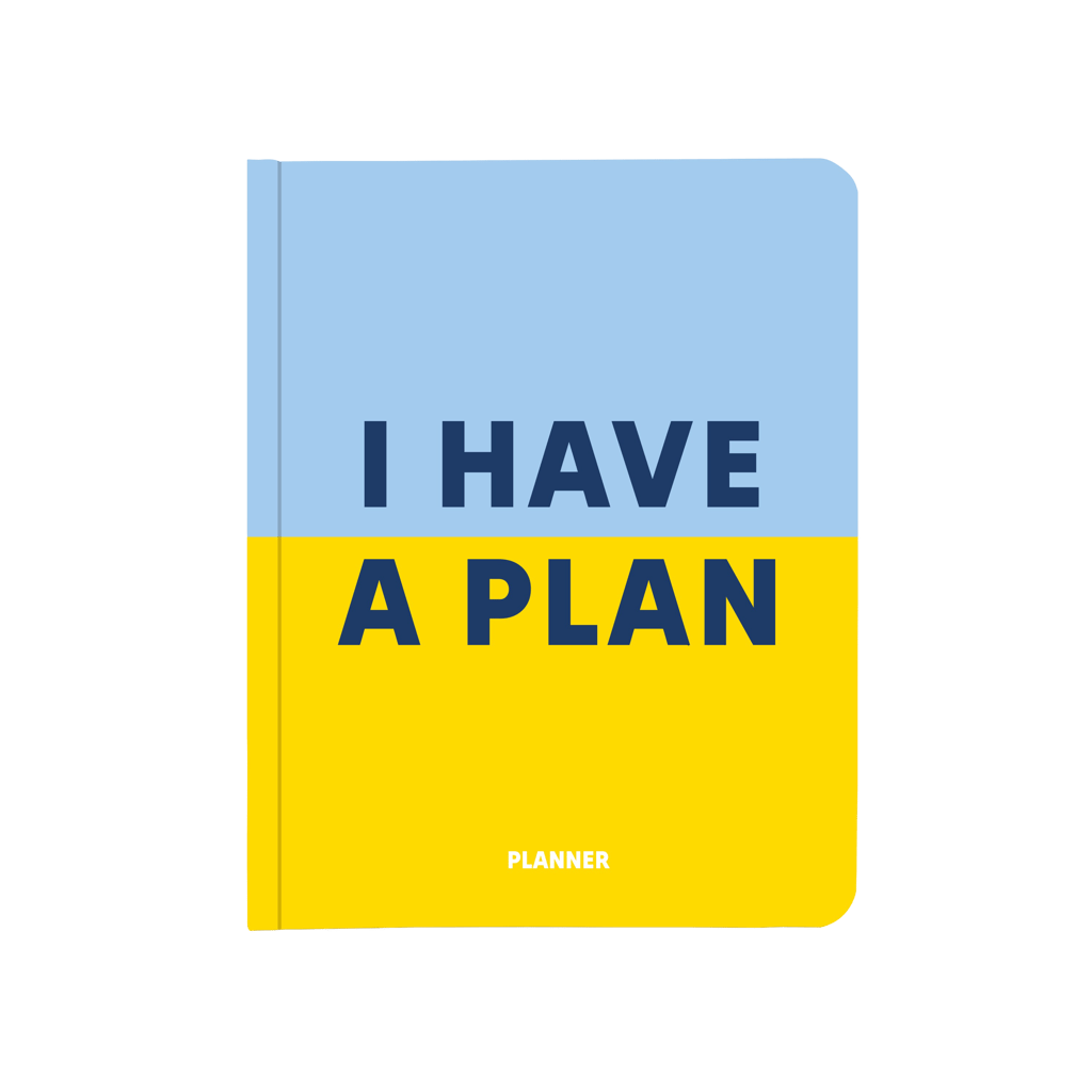 Обкладника "Блокнот для планування "I HAVE A PLAN" блакитно-жовтий" - 1 Фото Превью "Блокнот для планування "I HAVE A PLAN" блакитно-жовтий" - Фото №1