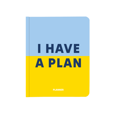 Блокнот для планування "I HAVE A PLAN" блакитно-жовтий