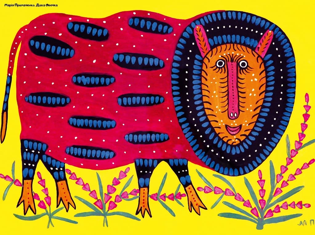 Обкладника "Пазл дерев'яний «Дика овечка» Марія Примаченко" - 1 Фото Превью "Пазл дерев'яний «Дика овечка» Марія Примаченко" - Фото №1