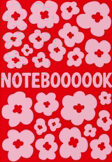 Блокнот «Квітковий» червоний