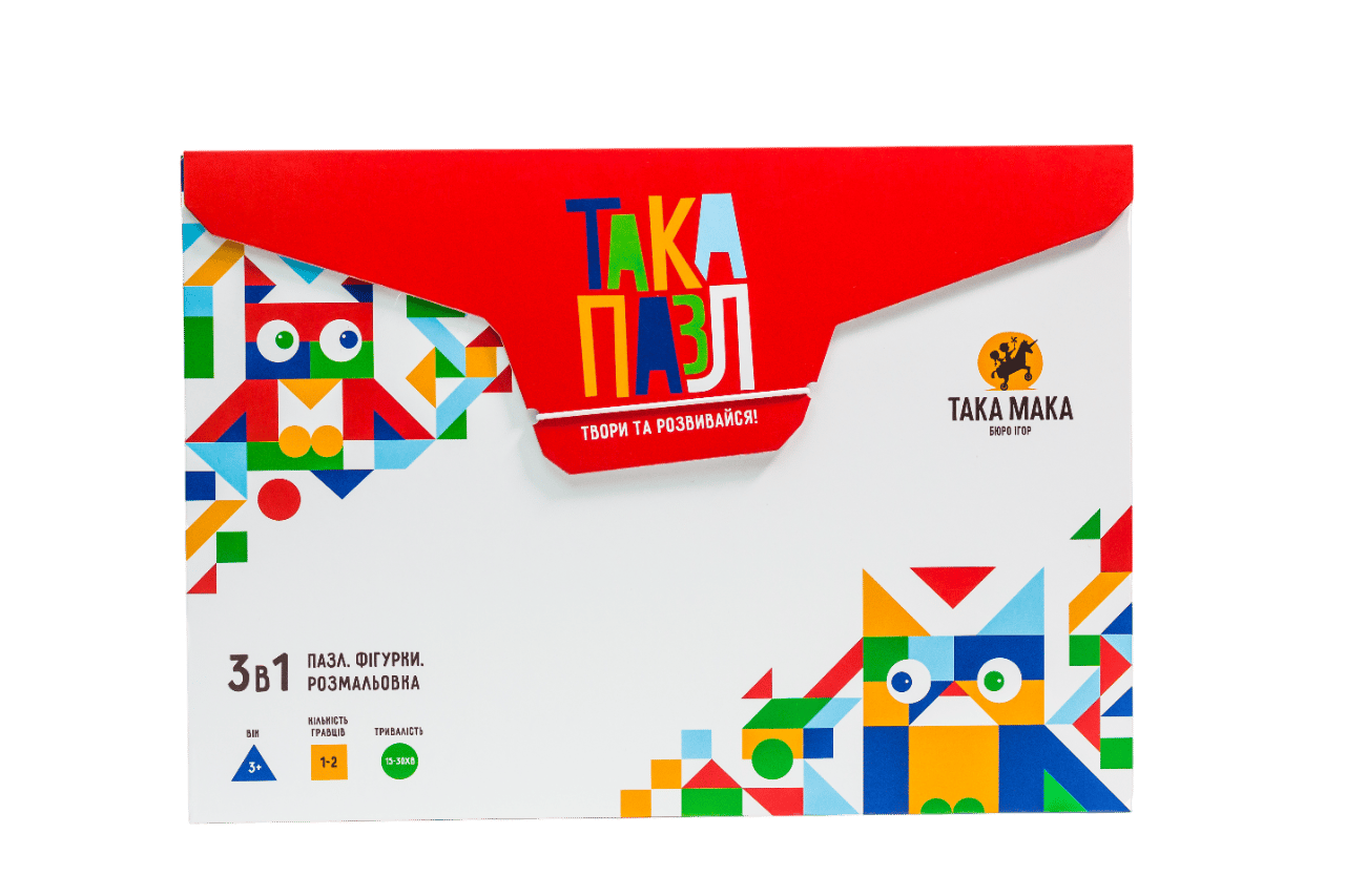 «Котик» 3 в 1 (пазл, фігурка, розмальовка)