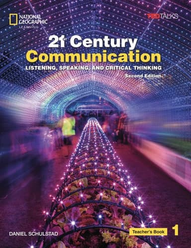 TED Talks: 21st Century Communication. 1 Listening, Speaking and Critical Thinking. Teacher's Book