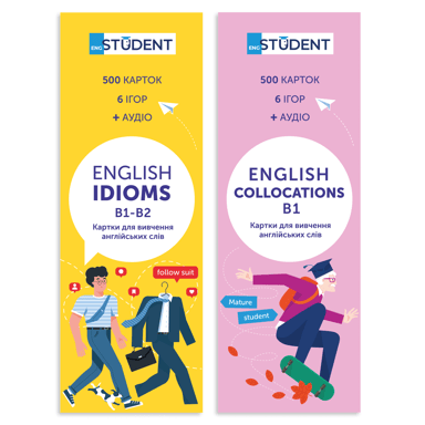 Картки для вивчення англійської -  IDIOMS B1-B2 & COLLOCATION B1