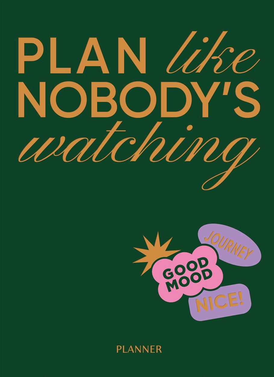 Обкладника "Блокнот для планування "PLAN LIKE NOBODY'S WATCHING" зелений" - 1 Фото Превью "Блокнот для планування "PLAN LIKE NOBODY'S WATCHING" зелений" - Фото №1