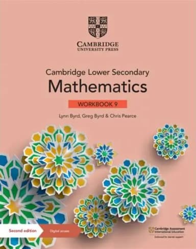 Cambridge Lower Secondary Mathematics (2nd Edition). Workbook 9 with Digital Access (1 Year)
