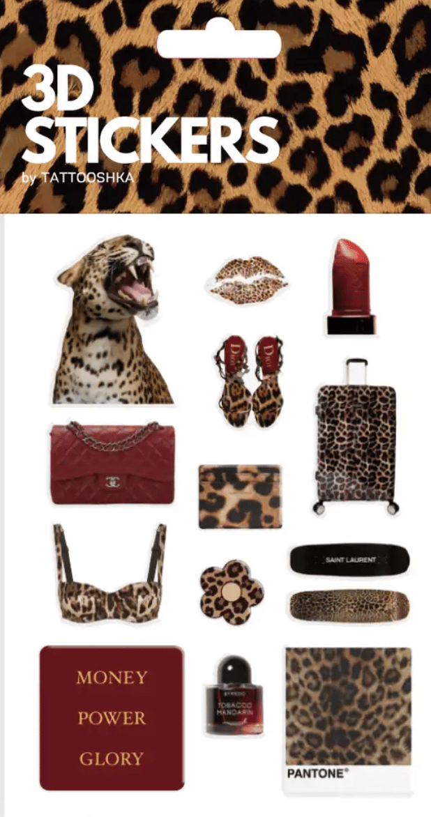 Обкладника "3D стікери «Leopard mood»" Обкладинка "3D стікери «Leopard mood»"