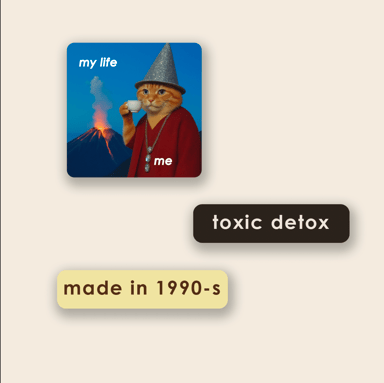 Набір 3Д стікерів «Toxic detox»