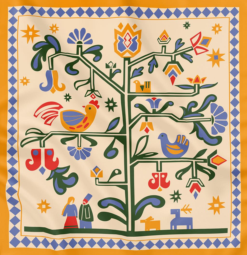 Обкладника "Хустка «Дерево життя» бежева" Обкладинка "Хустка «Дерево життя» бежева"