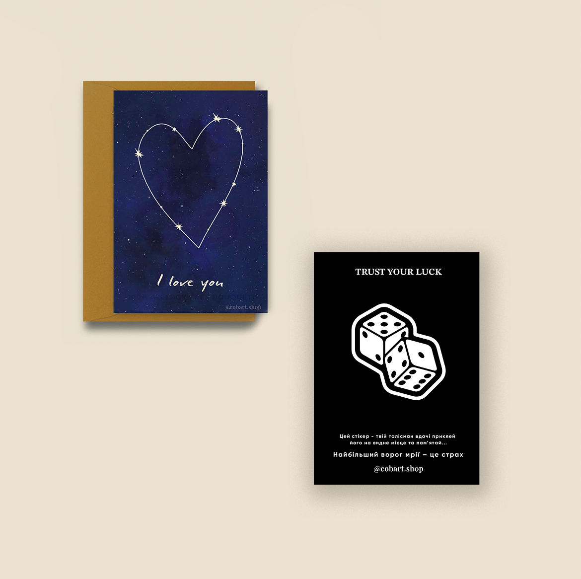 Набір стікер та листівка «Hero»