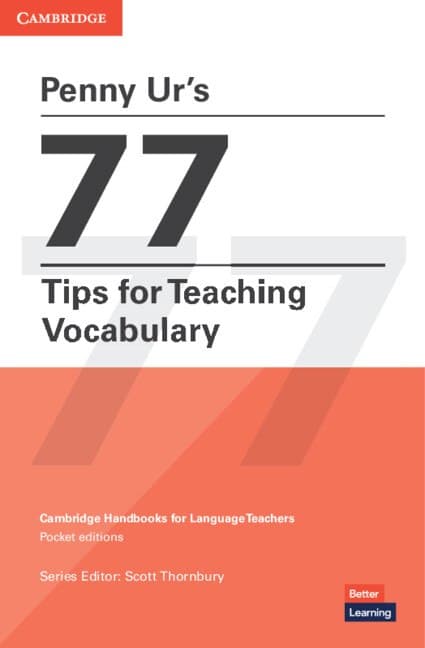 Обкладника "Penny Ur's 77 Tips for Teaching Vocabulary" - 1 Фото Превью "Penny Ur's 77 Tips for Teaching Vocabulary" - Фото №1