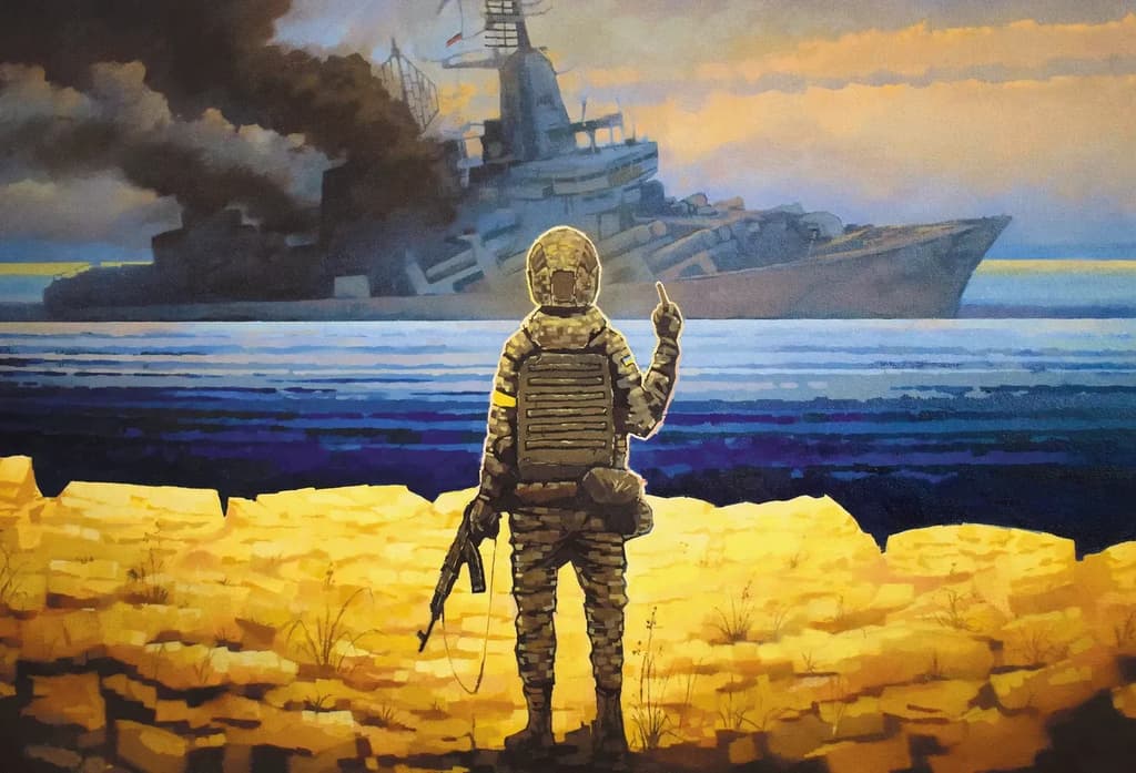 Обкладника "Пазл «Рускій воєнний корабль...Всьо!»" - 1 Фото Превью "Пазл «Рускій воєнний корабль...Всьо!»" - Фото №1