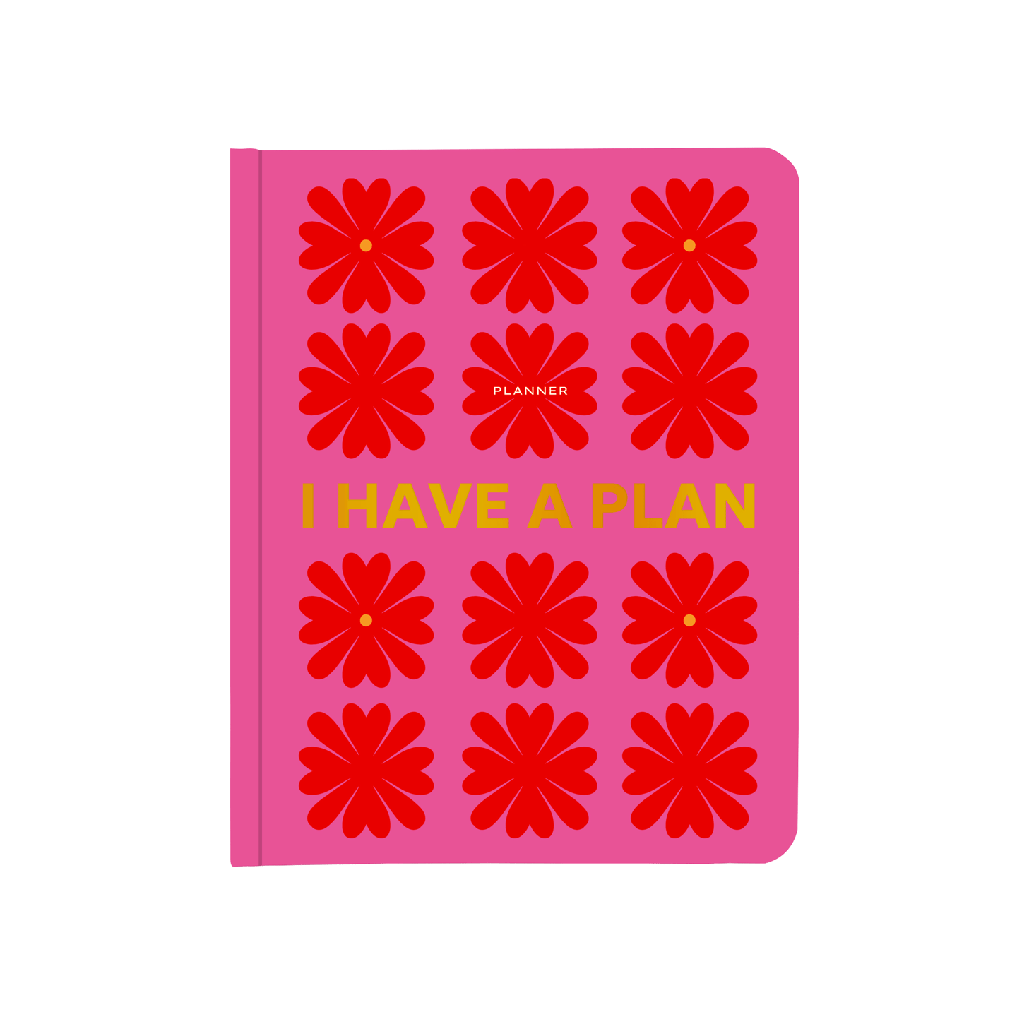 Блокнот для планування "I HAVE A PLAN" рожевий з квітами