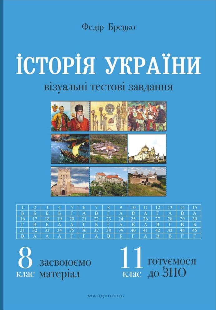 Обкладника "Історія України: візуальні тестові завдання. 8 клас" - 1 Фото Превью "Історія України: візуальні тестові завдання. 8 клас" - Фото №1