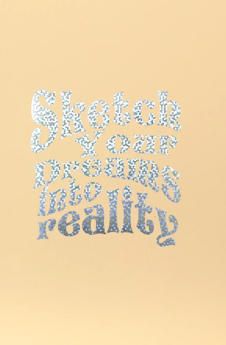 Еко-скетчбук з кремовими аркушами «Втілюй свої мрії» на спіралі