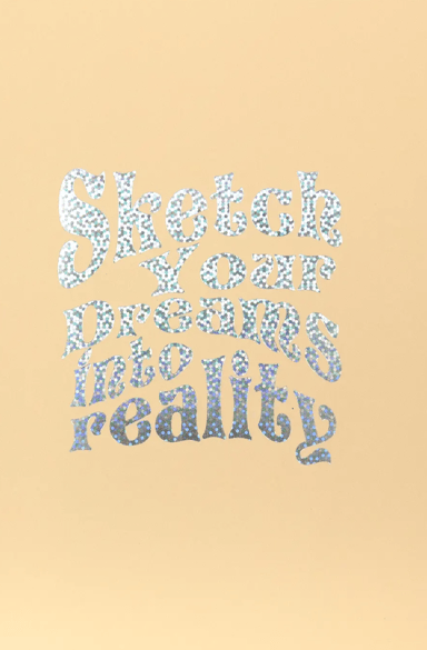 Еко-скетчбук з кремовими аркушами «Втілюй свої мрії» на спіралі