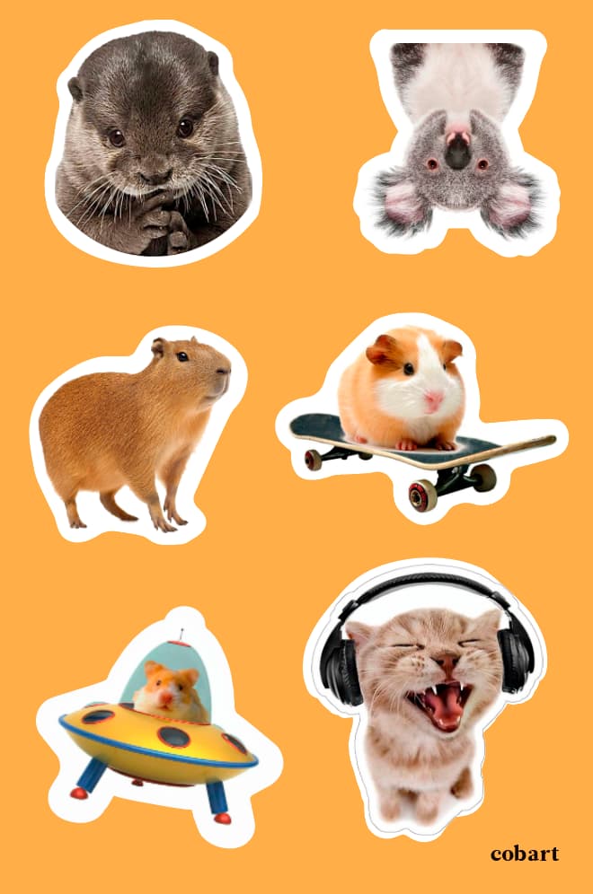 Стікерпак 3Д «Animals»