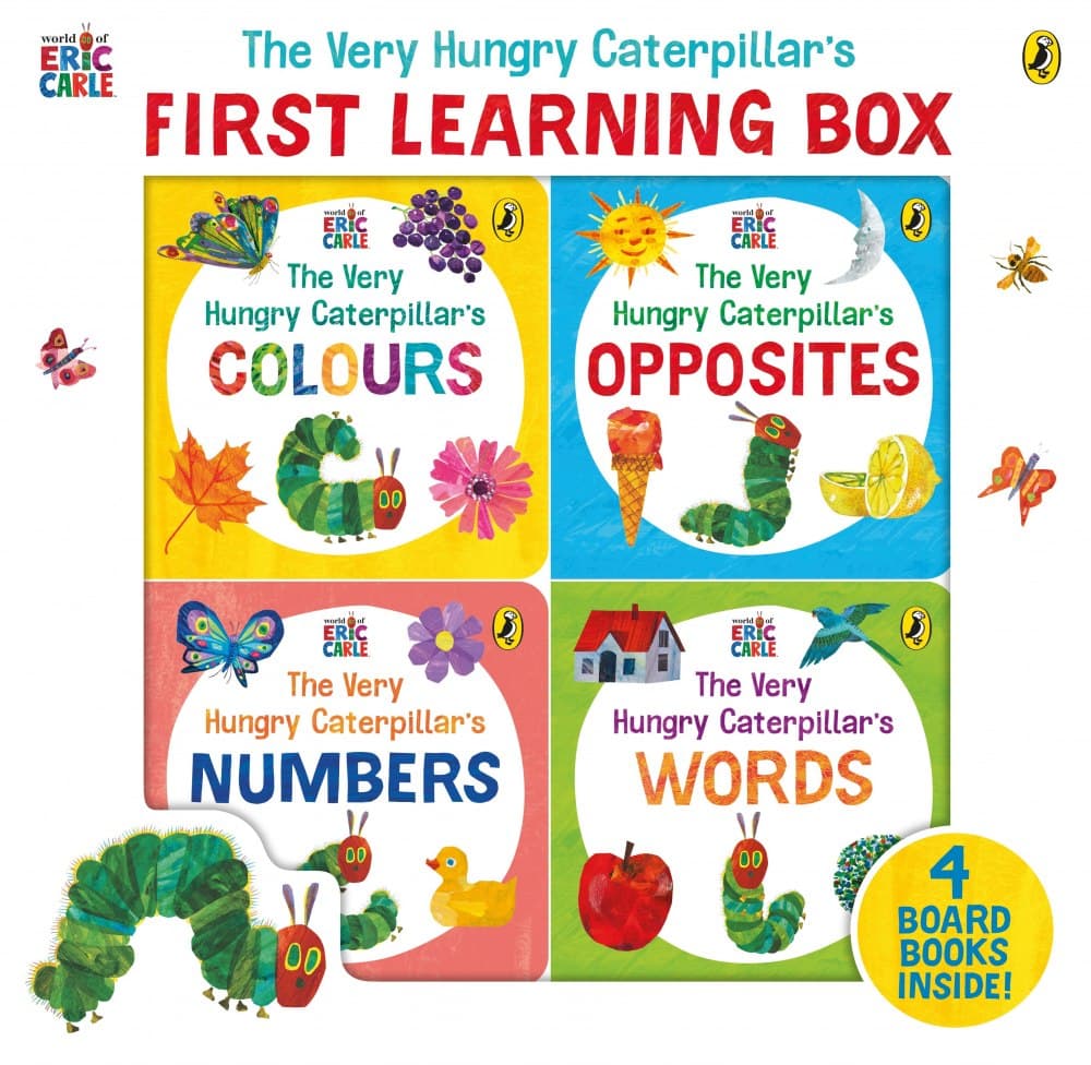 The Very Hungry Caterpillar's First Learning Box 4 books inside