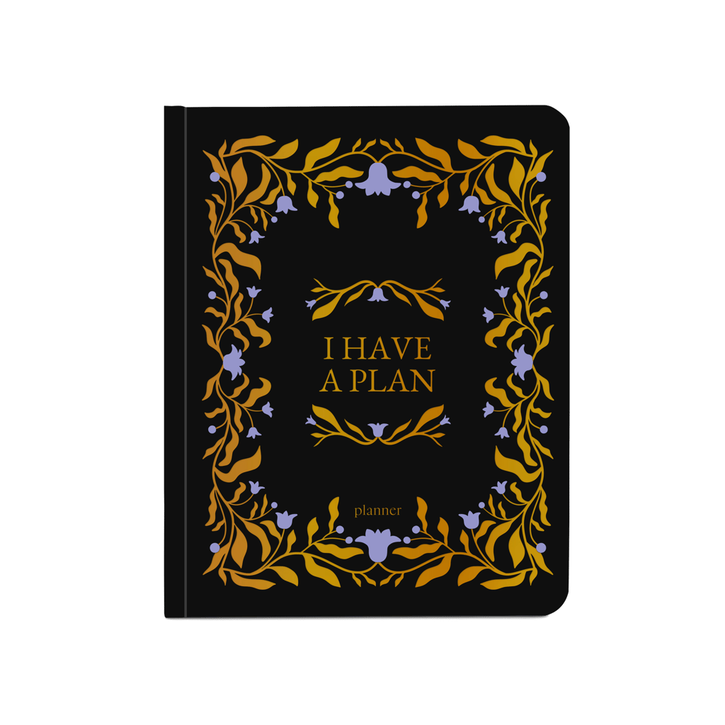 Обкладника "Блокнот для планування "I HAVE A PLAN" чорний з плетінням" - 1 Фото Превью "Блокнот для планування "I HAVE A PLAN" чорний з плетінням" - Фото №1