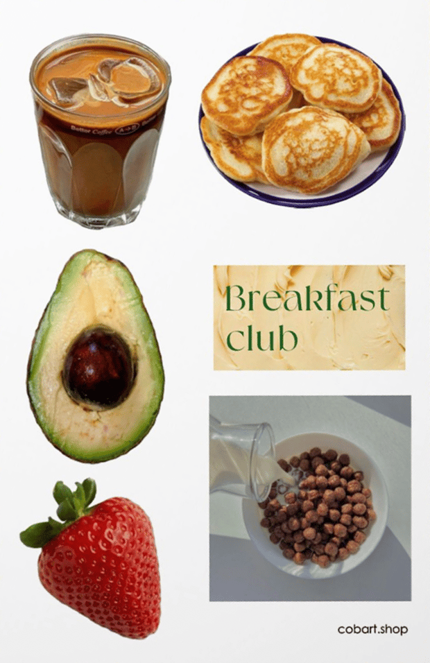 Обкладника "Вініловий стікерпак «Breakfast»" - 1 Фото Превью "Вініловий стікерпак «Breakfast»" - Фото №1