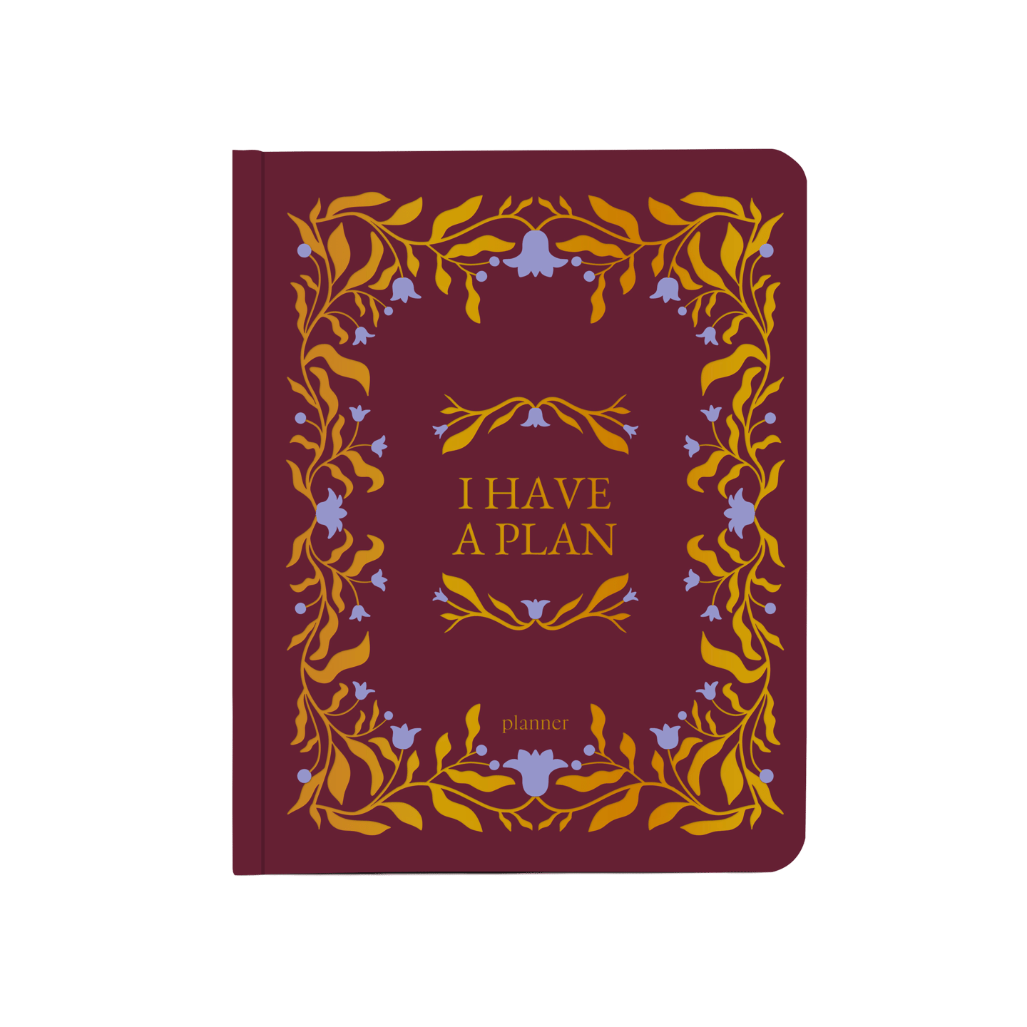 Блокнот для планування "I HAVE A PLAN" марсаловий з плетінням