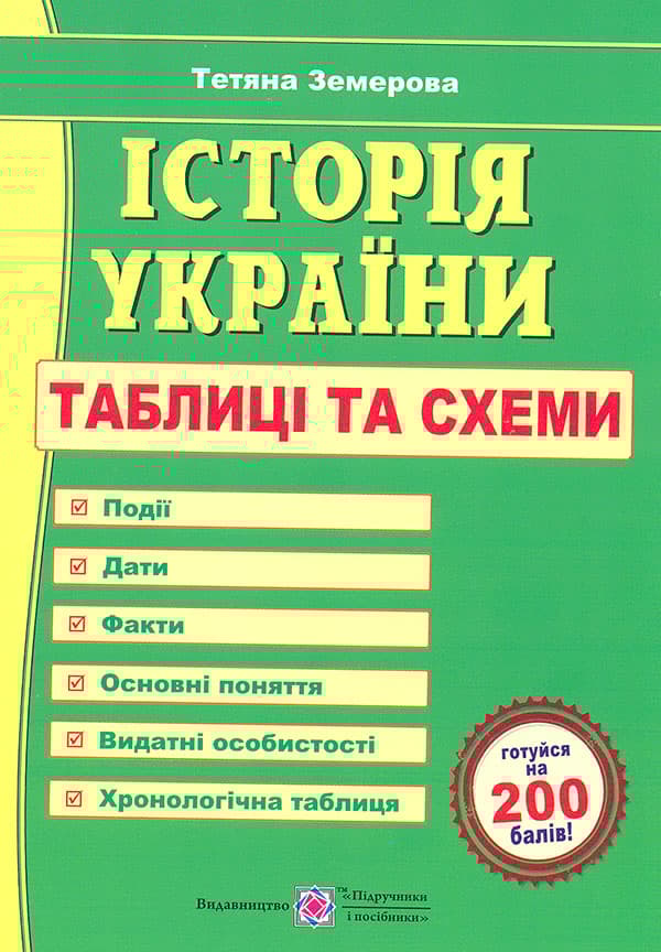 Історія України. Таблиці і схеми 2025