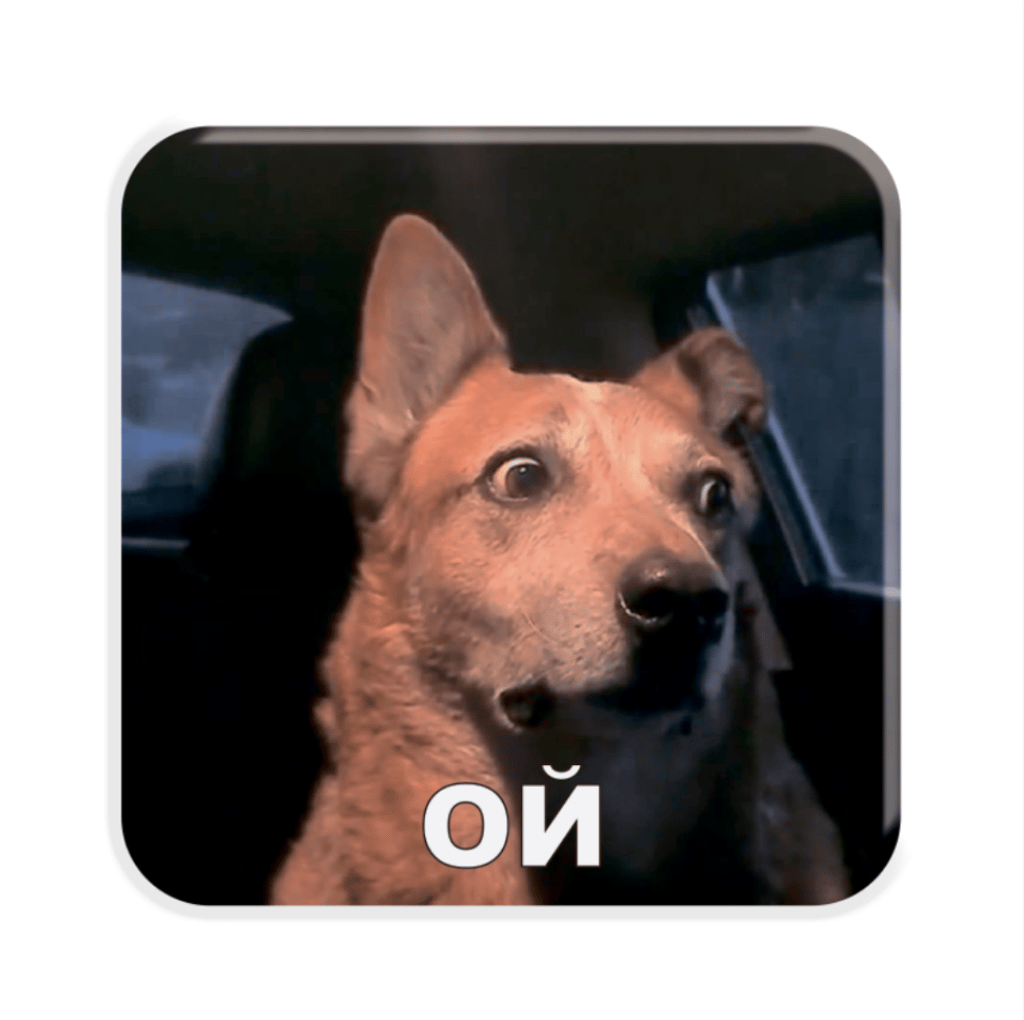 Обкладника "3D стікер «Пес у шоці»" Обкладинка "3D стікер «Пес у шоці»"