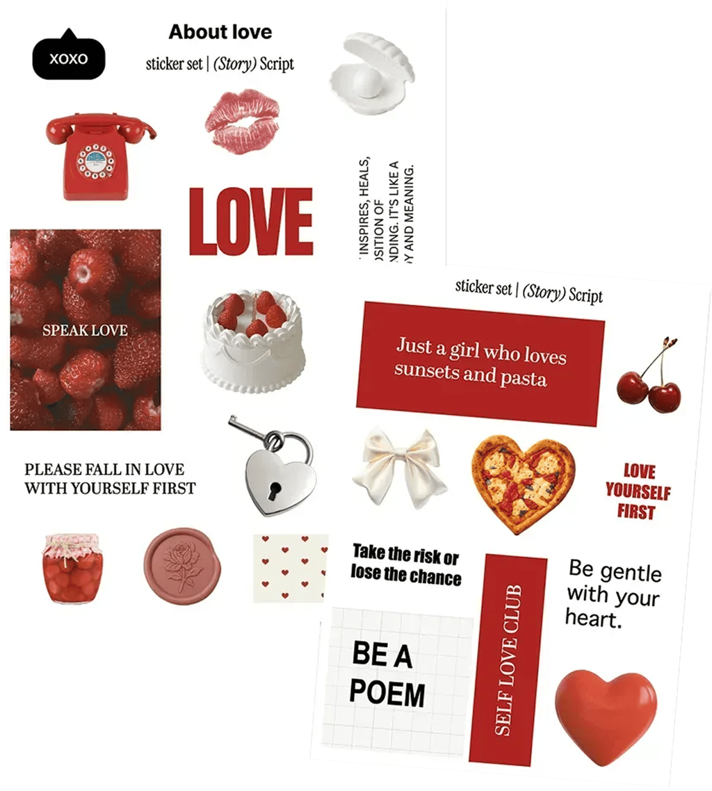 Обкладника "Стікери «About Love»" - 1 Фото Превью "Стікери «About Love»" - Фото №1