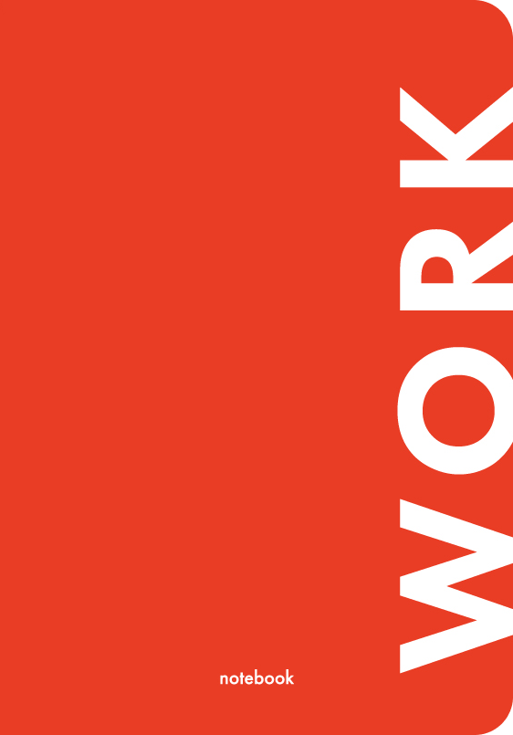 Блокнот "Work" червоний
