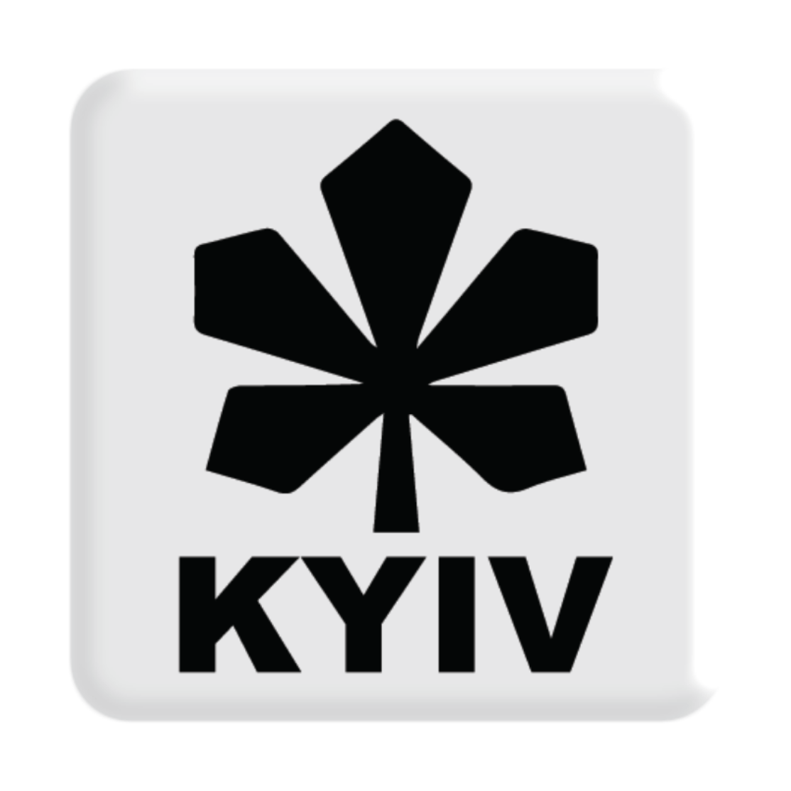 3D стікер KYIV white