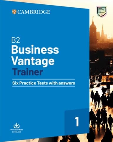 Trainer1: B2 Business Vantage. Six Practice Tests with Answers and Downloadable Resources