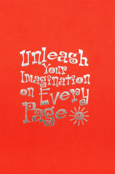 Еко-скетчбук з червоними аркушами «Дай волю своїй уяві» на спіралі