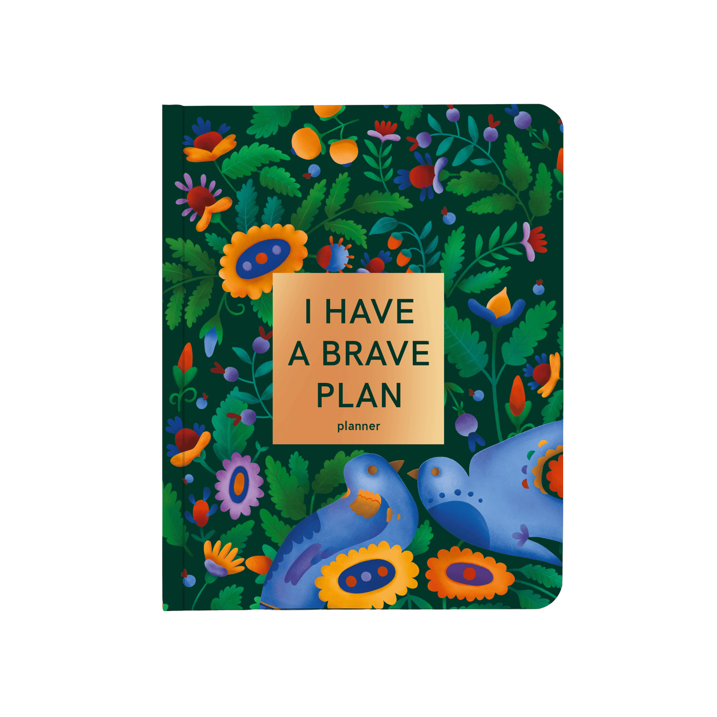 Блокнот для планування "I HAVE A BRAVE PLAN" квіти зелений
