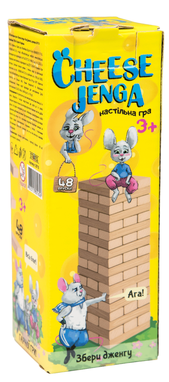 Настільна гра «Cheese Jenga 48 брусків»
