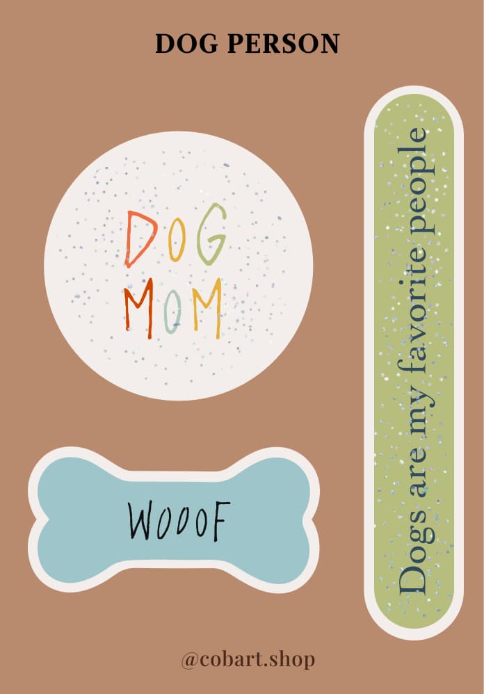 Обʼємні стікери «Dog person»