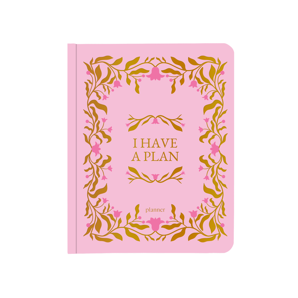 Обкладника "Блокнот для планування "I HAVE A PLAN" рожевий з плетінням" - 1 Фото Превью "Блокнот для планування "I HAVE A PLAN" рожевий з плетінням" - Фото №1