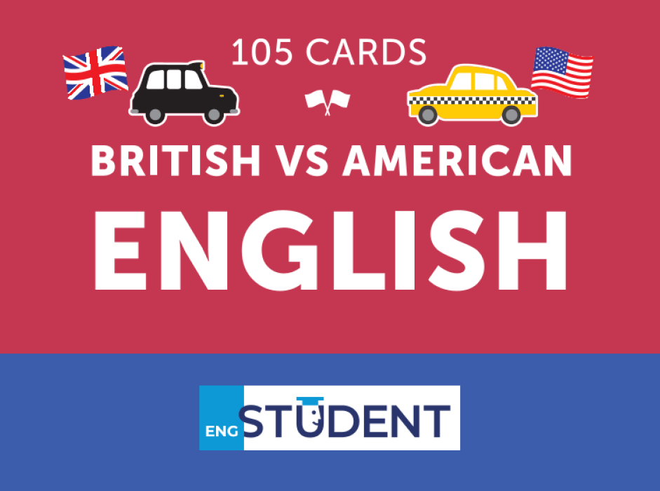 Обкладника "Картки для вивчення - British vs American English" - 1 Фото Превью "Картки для вивчення - British vs American English" - Фото №1