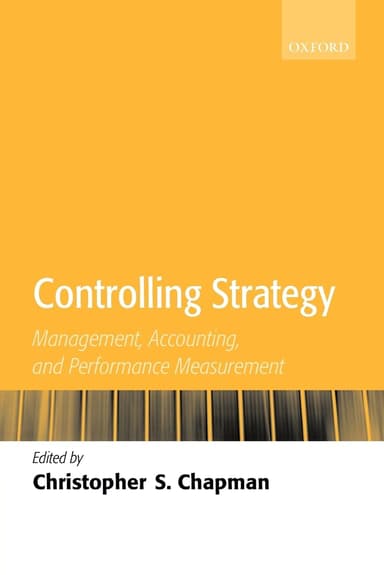 Controlling Srategy: Management, Accounting, and Performance Measurement