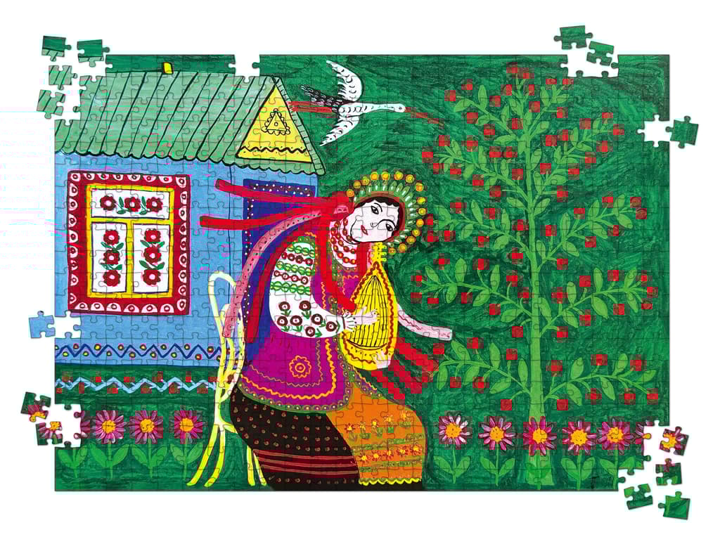 Обкладника "Пазл дерев'яний «Катерина співає пісню про Україну» Марія Примаченко" Обкладинка "Пазл дерев'яний «Катерина співає пісню про Україну» Марія Примаченко"