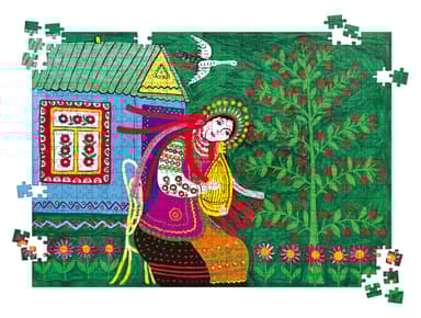 Пазл дерев'яний «Катерина співає пісню про Україну» Марія Примаченко