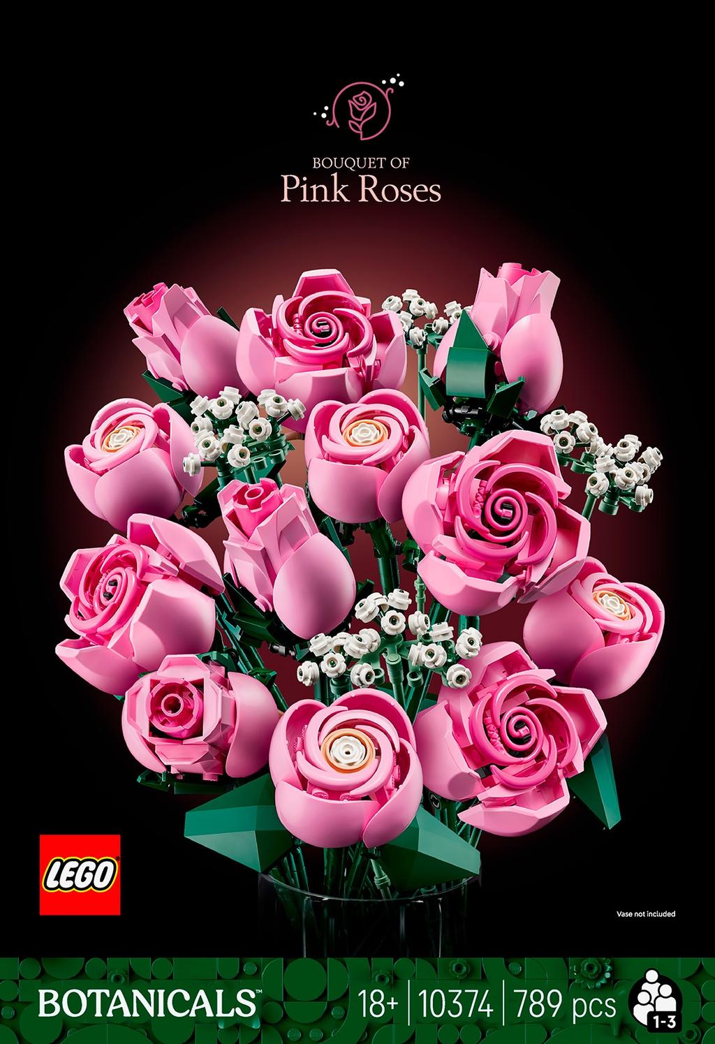Обкладника "Конструктор LEGO Букет рожевих троянд" Обкладинка "Конструктор LEGO Букет рожевих троянд"
