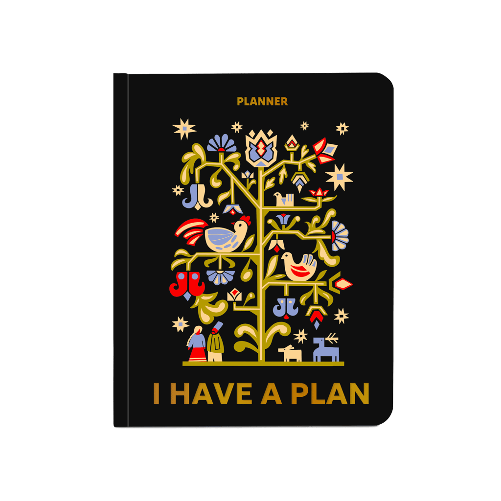 Обкладника "Блокнот для планування "I HAVE A PLAN" з орнаментом" - 1 Фото Превью "Блокнот для планування "I HAVE A PLAN" з орнаментом" - Фото №1