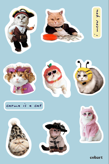 Стікерпак 3Д «Cats»