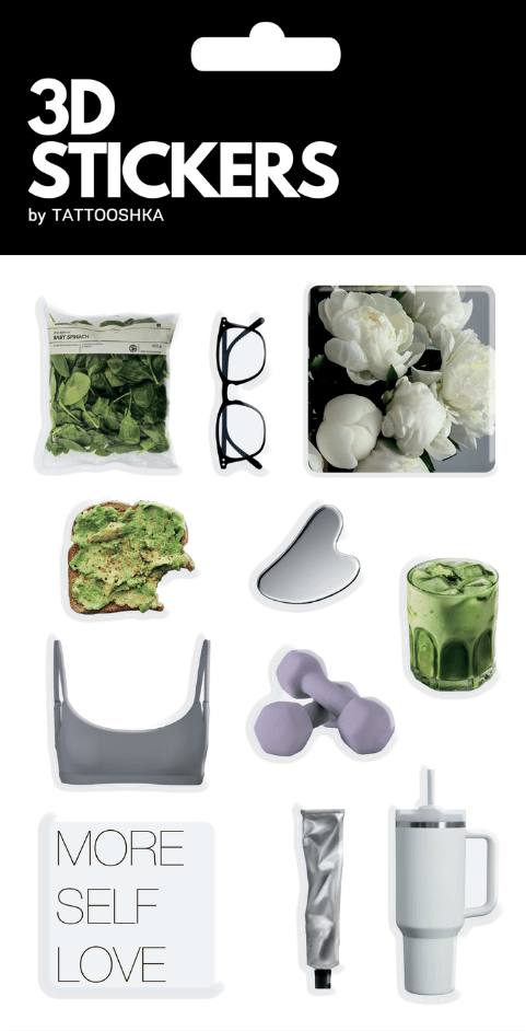 Обкладника "3D стікери «Wellness Vibes»" Обкладинка "3D стікери «Wellness Vibes»"