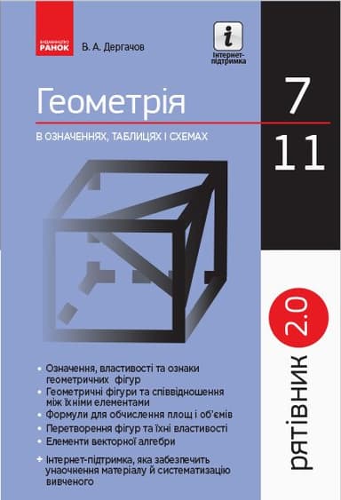 Рятівник 2.0. Геометрія в означеннях, таблицях і схемах. 7–11 класи