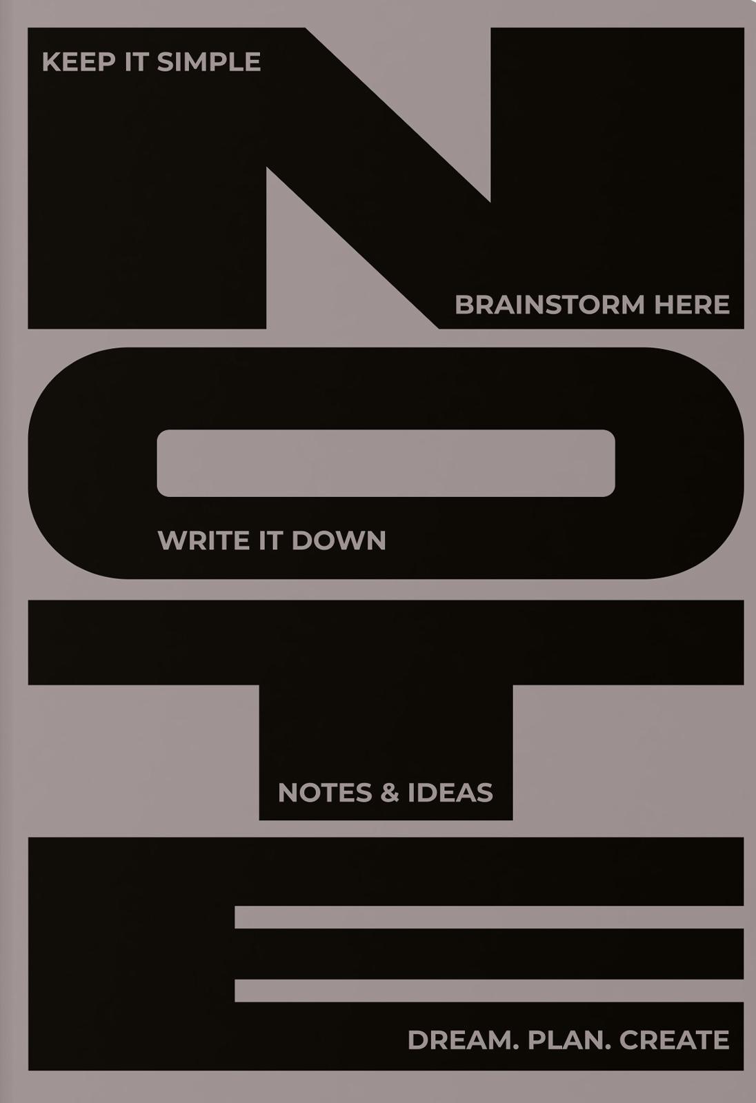 Блокнот «Notes & Ideas» сірий