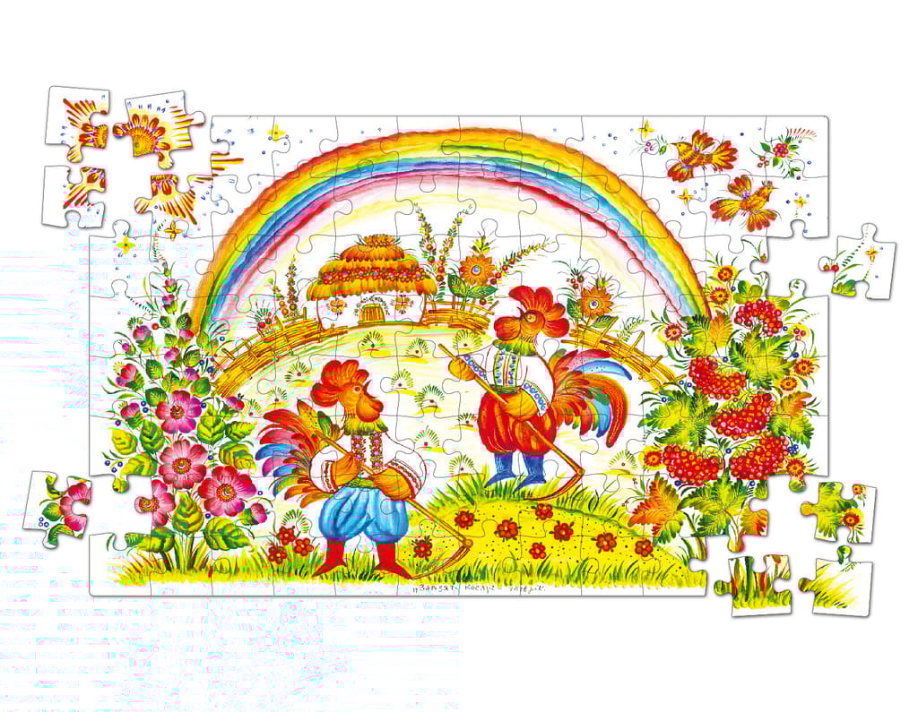 Обкладника "Пазл дерев'яний «Завзяті косарі»" Обкладинка "Пазл дерев'яний «Завзяті косарі»"