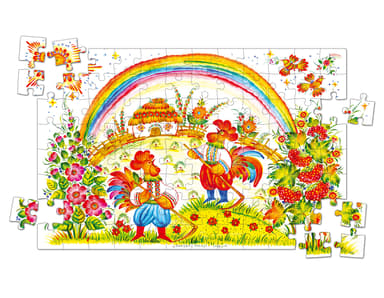 Пазл дерев'яний «Завзяті косарі»