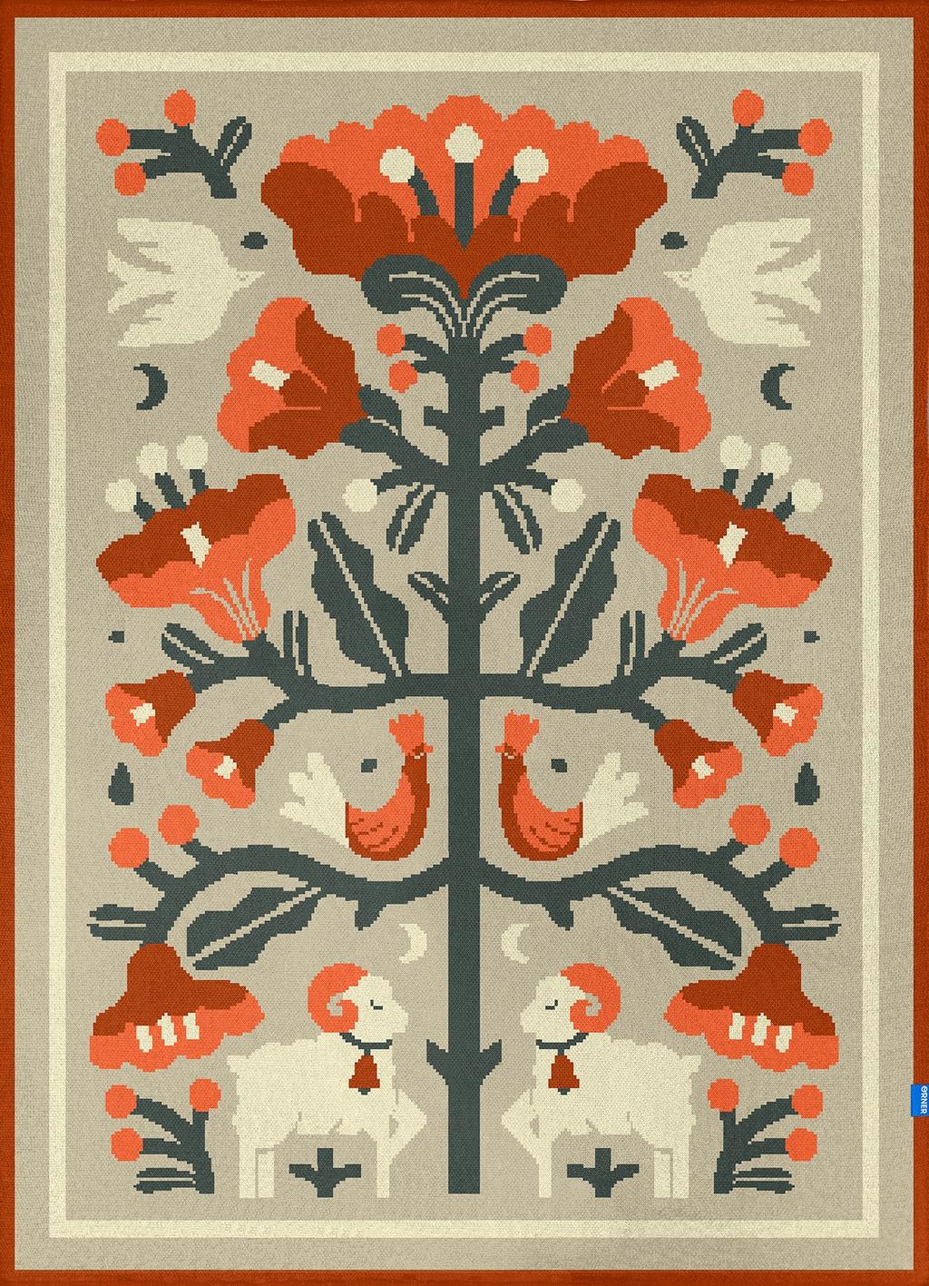 Обкладника "Плед «Вічне дерево життя» світлий" Обкладинка "Плед «Вічне дерево життя» світлий"