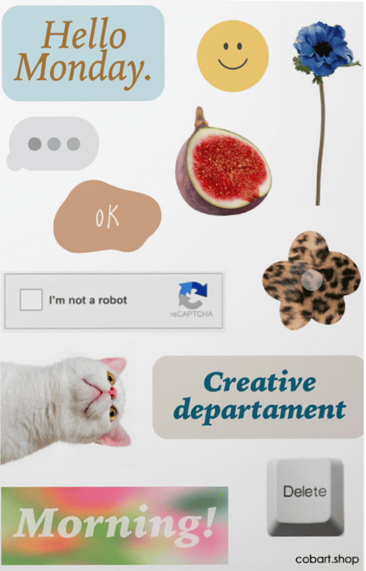 Обкладника "Вініловий стікерпак «Weekday»" - 1 Фото Превью "Вініловий стікерпак «Weekday»" - Фото №1